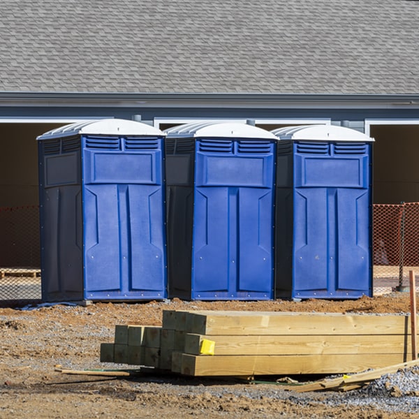 how often are the porta potties cleaned and serviced during a rental period in Laona Illinois